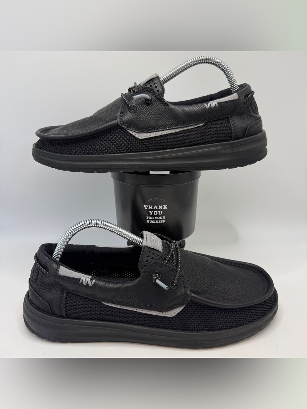 🚫SOLD - NO AVAILABLE Hey Dude Welsh Grip Mix Black Men’s US 9 Slip On Casual